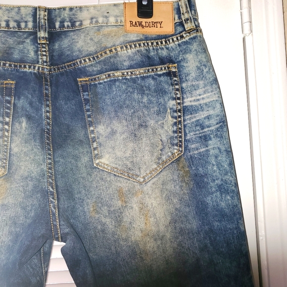 Raw and Dirty Men Distressed Jeans 38 - Picture 9 of 12